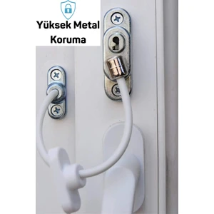 10 Adet - Pvc Pimapen Anahtarlı Cam Kilidi Çelik Halatlı Hırsız Kilidi Bebek Çocuk Emniyet Kilidi