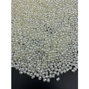 25GR Krem Renk 5X3MM Lüks Kaplama Formsuz,şekilsiz Barok Yamuk Plastik Inci Boncuk #65 (~600 Adet)
