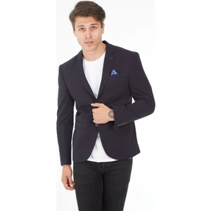 SPOSO  5116  Dar Kalıp Lacivert Erkek Blazer Ceket