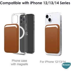 Apple iPhone 14 Leather Wallet Magsafe Yeşil