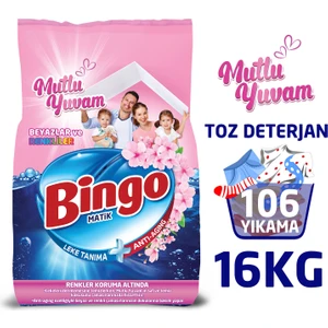 Matik 8 kg Mutlu Yuvam Renkliler ve Beyazlar Toz Çamaşır Deterjanı Ekonomi Paketi 2'li