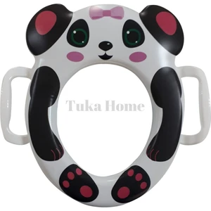Tuka Home Lazımlık Çocuk Bebek Klozet Aparatı Panda Desenli Pembeli