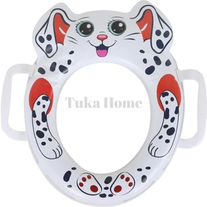 Tuka Home Lazımlık Çocuk Bebek Klozet Aparatı Köpek Desenli Kırmızı