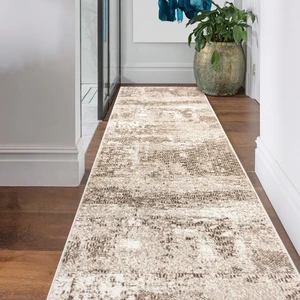 Desen 1044 Dokuma Taban Bej Vizon Kesme Yolluk Halı 160 x 100 cm