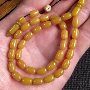 Vip Kehribar 6x9 mm Bürokrat Boy Ateşi Kehribar Tesbih - Usta Işçilikli Sıkma Kehribar - Diyarbakır Model