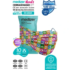 Meltblown Funny Face Desenli Cerrahi Maske
