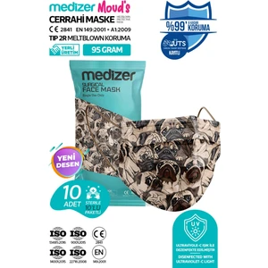Meltblown Pug Desenli Cerrahi Maske