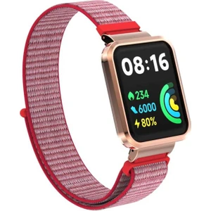 Xiaomi Redmi Watch 2 Lite Hasırlı Kordon Woven Sport Loop Pembe