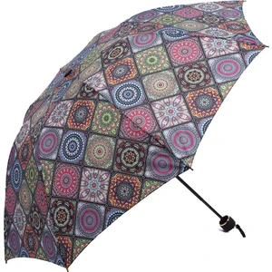 Etnik Desenli 8 Telli Manuel Rüzgara Dayanıklı Şemsiye M21MAR604R01