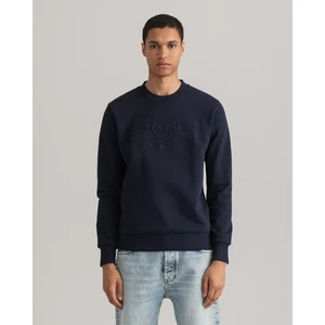 Erkek Lacivert Regular Fit Bisiklet Yaka Baskılı Sweatshirt 2036017.433