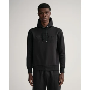 Erkek Siyah Regular Fit Kapüşonlu Baskılı Sweatshirt 2037020.5