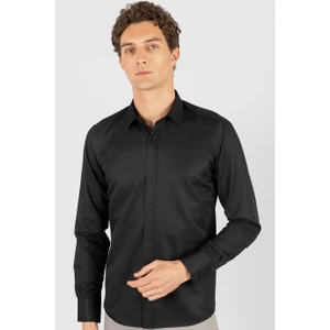 Modern Slim Fit Dar Kesim Armürlü Erkek Gömlek