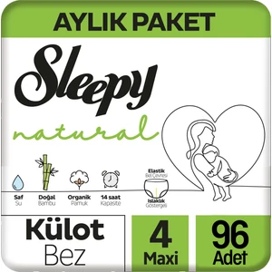 Natural 4 Beden Külot Bebek Bezi 96'lı
