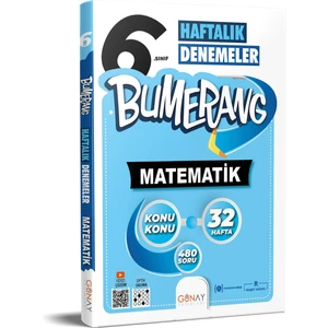 Günay Yayınları Bumerang 6. Sınıf Haftalık Denemeler Matematik (2022-2023)
