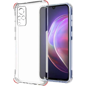 Kzy Vivo V21 Kapak Kamera Korumalı Antişok Airbag Köşe Korumalı Silikon Şeffaf Kılıf