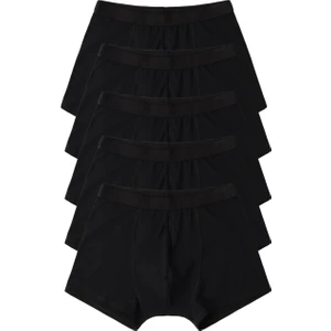 Erkek Siyah Boxer 5'li Set Likralı #iloveblack