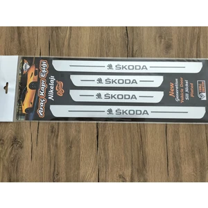 Bi Dünya Trend Skoda Fabia Özel Kapı Eşik Yazısı Krom