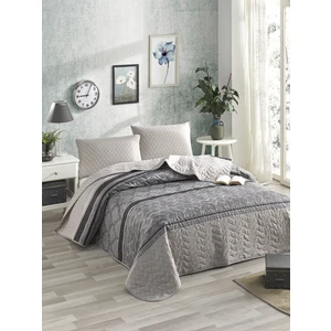 Enlora Home Kapitone Yatak Örtüsü Seti Çift Kişilik Creative Gri