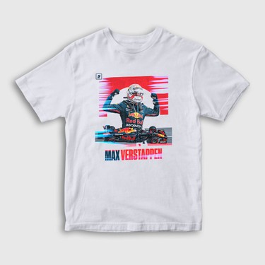 Presmono Unisex Cocuk Beyaz Max Verstappen V2 Formula 1 F1