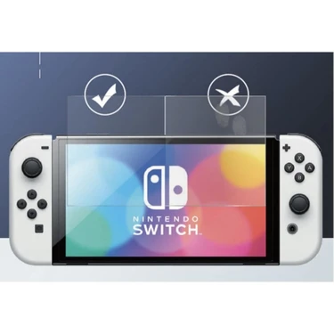 Nintendo Switch OLED Ekran Koruyucu Temperli Cam Premium Pro