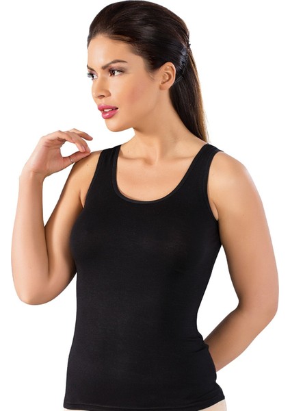 5'li Paket, %100 Pamuklu, Ribana Kumaş, Kalın Askılı, Kadın Atlet 051