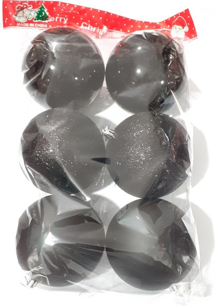 Funworld Yılbaşı Yeni Yıl Süsü Çam Ağacı Süs Top 10 cm 6'lı Siyah fiyatları