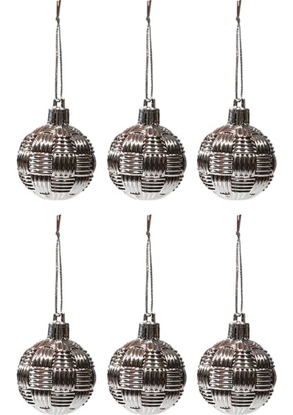 Funworld Yılbaşı Yeni Yıl Süsü Çam Ağacı Süs Top 6 cm 6'lı