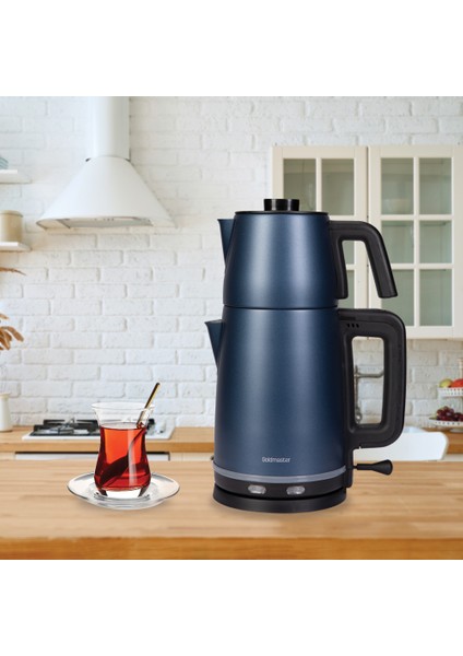 Sefam 2200W Damlatmaz 25 Bardak Kapasiteli Çelik Çay Makinesi ve Su Isıtıcısı BY-5314EM