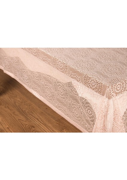 Ayçiçeği Lüx Raşel Dantel Pembe Masa Örtüsü 155X220 cm - 1284 fırsatları