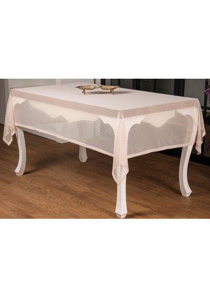 Kardelen Lüx Raşel Dantel Bej Masa Örtüsü 155X220 cm - 1288 fiyatları