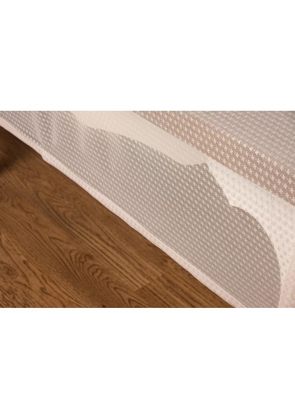 Kardelen Lüx Raşel Dantel Bej Masa Örtüsü 155X220 cm - 1288 modelleri