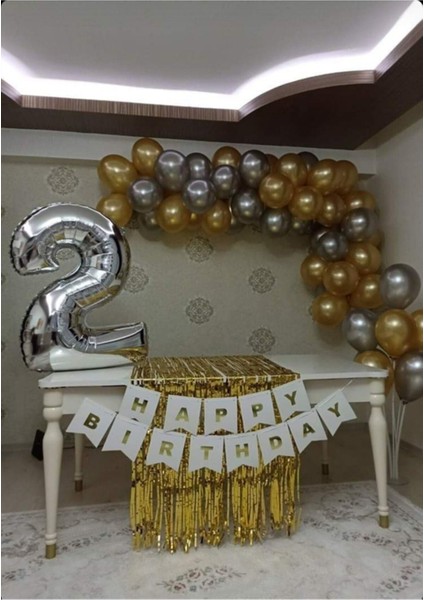 2 Yaş Gold Gümüş Dogum Günü Seti