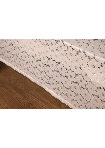 Lilyum Lüx Raşel Dantel Bej Masa Örtüsü 155X220 cm - 1290