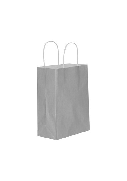 32 x 40 cm Büküm Saplı Çanta 10'lu Gümüş