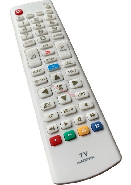 Lg Tüm Modelleri ile Uyumlu 3D Smart LED Tv Uyumlu Kumanda 3D Tuşlu Model - Beyaz Renk- 3D Tuşlu