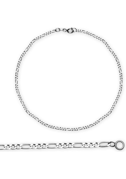 925 Ayar Gümüş 45 cm 80 Mikron Figaro Erkek Zincir Kolye modelleri