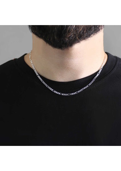 925 Ayar Gümüş 45 cm 60 Mikron Figaro Erkek Zincir Kolye fiyatları