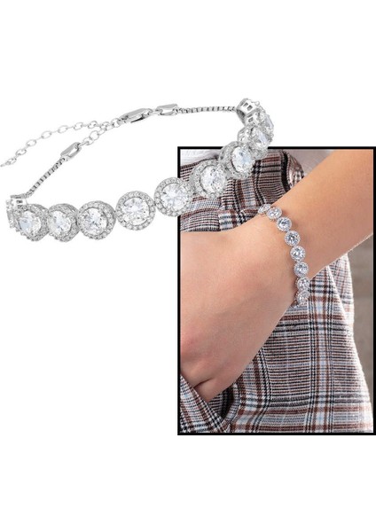 Starlight Diamond Pırlanta Montür Büyük Boy 925 Ayar Gümüş Su Yolu Bileklik fiyatları