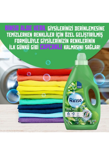 Sıvı Çamaşır Deterjanı Renkliler  Aloe Vera 3 L 50 Yıkama