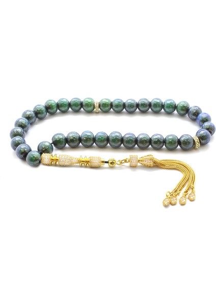 925 Ayar Gümüş Püsküllü Zirkon Taş Işlemeli His Taşı Tesbih fiyatları