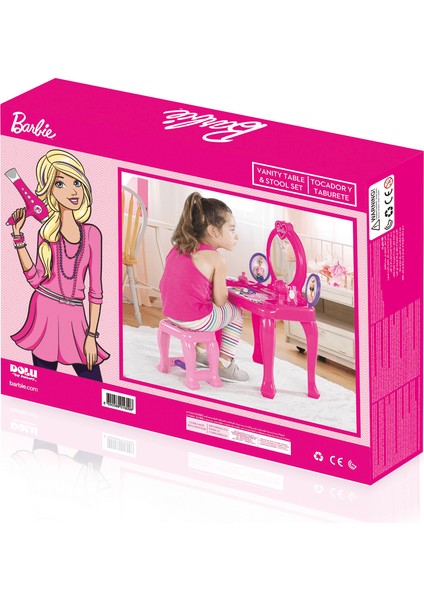 Barbie Ayaklı Makyaj Masası ve Sandalye Seti