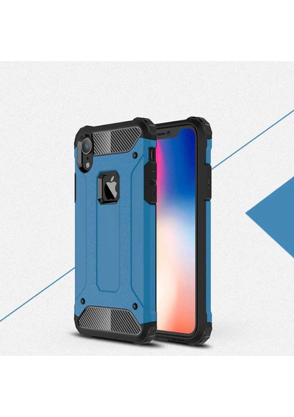 Apple iPhone XR Kılı Military Armor Köşe Korumalı Çift Katmanlı Darbe Emici Crash Silikon Kapak