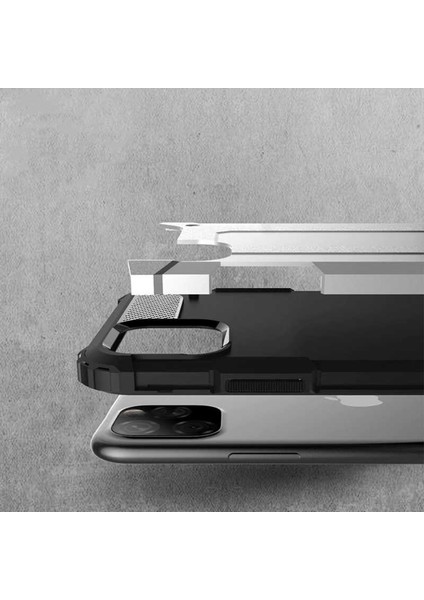 Apple iPhone x Kılı Military Armor Köşe Korumalı Çift Katmanlı Darbe Emici Crash Silikon Kapak