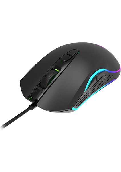 Lenovo Lecoo MS108 Kablolu RGB LED Aydınlatmalı 6400DPI 7 Tuşlu Gaming Mouse Siyah