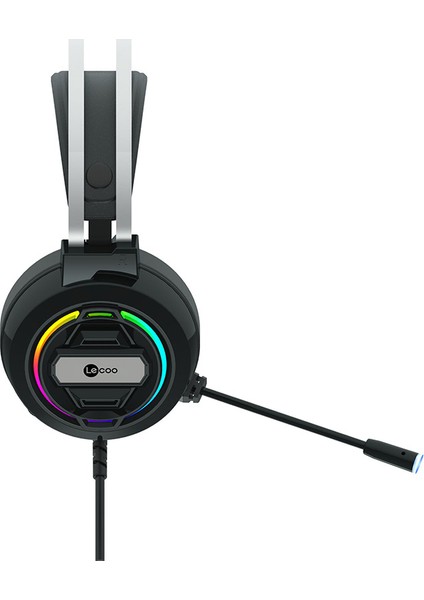 Lenovo Lecoo HT401 3.5mm Jack+ USB Kulak Üstü RGB LED Aydınlatmalı Kablolu Gaming Kulaklık Siyah