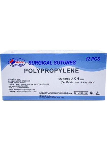 Emilemeyen Polypropylene Iplik Usp 4/0 20 mm Keskin 3/8 75 cm 12'li Paket modelleri