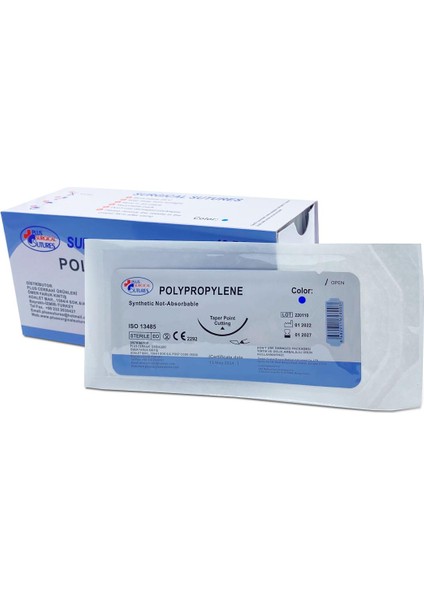 Emilemeyen Polypropylene Iplik Usp 1 40 mm Keskin 3/8 75 cm 12'li Paket indirimleri