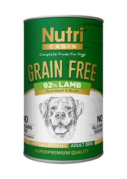 Canin Kuzu Etli %92 Tahılsız 400gr Adult Nutri Canin Yaş Köpek Maması