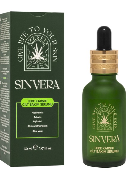 Leke Karşıtı Cilt Bakım Serumu 30 Ml, Niasinamid, Arbutin, Kojik Asit, Aloe Vera, Alpinia O.