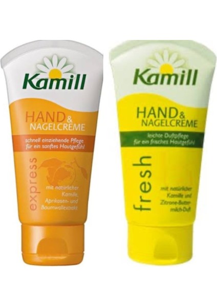 Kamill Express Hand El Kremi 75ML.- Kamill Fresh El & Tırnak Kremi Tüp 75ML
